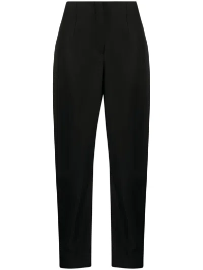 Emporio Armani Stretch Gabardine Capri Trousers In Black