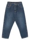 Emporio Armani Tapered Jeans In Blue