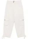 Emporio Armani Tapered-leg Cargo Pants In Neutrals