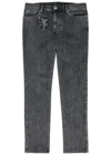Emporio Armani Tapered-leg Jeans In Gray