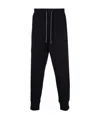 Emporio Armani Elasticated Waist Drawstring Track Pants In Black