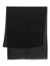 Emporio Armani Tassel Scarf In Black