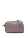 Emporio Armani Taupe Logo Crossbody Bag In Brown