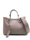 Emporio Armani Taupe Eco-leather Shopping Bag In Brown