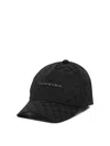 Emporio Armani Allover Logo Baseball Cap In Black