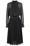 Emporio Armani Long-sleeved Dress In Black