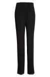 Emporio Armani Tech Waffle Straight Leg Pants In Black