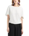 Emporio Armani Technical Cady Blouse In White