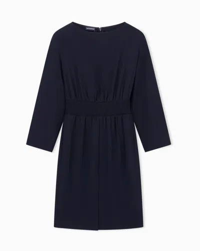 Emporio Armani Technical-cady Dress With Elasticated Waist