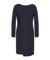 Emporio Armani Technical Cady Dress With Front Panel In Black