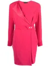 Emporio Armani Technical-cady Minidress In Pink