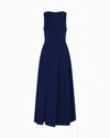 Emporio Armani Technical Cady Sleeveless Dress With Pleats