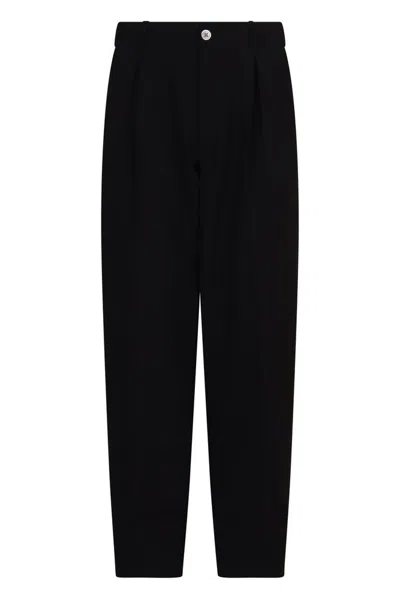 Emporio Armani Technical Fabric Trousers In Black