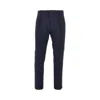 Emporio Armani Technical Seersucker Pants In Blue