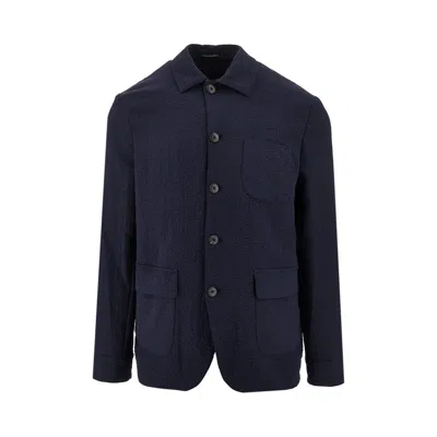 EMPORIO ARMANI TECHNICAL SEERSUCKER SHIRT JACKET