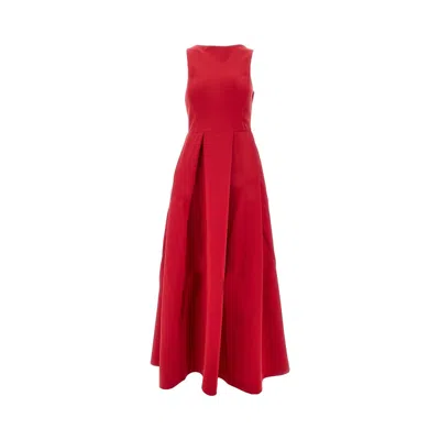 EMPORIO ARMANI TECHNO CADY ANKLE-LENGTH DRESS WOMAN