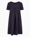 Emporio Armani Women's Cady Short Dress In Blue