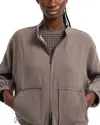 Emporio Armani Jacket With Embroidered Logo In Gray