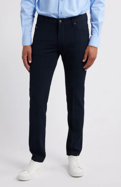 Emporio Armani Techno Corduroy Five-pocket Pants In Solid Blue Navy