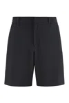 Emporio Armani Techno Fabric Bermuda-shorts In Blue