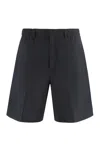 Emporio Armani Techno Fabric Bermuda-shorts In Blue