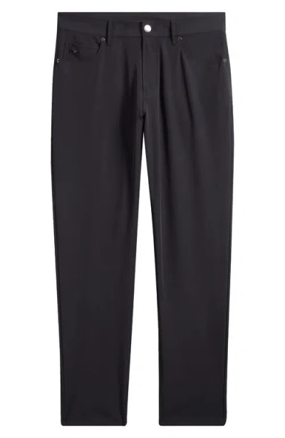 Emporio Armani Techno Five-pocket Pants In Solid Black