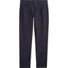 Emporio Armani Techno Five-pocket Pants In Solid Blue Navy