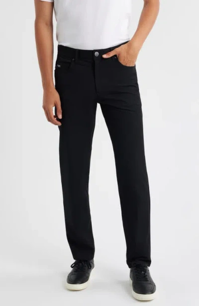 Emporio Armani Techno Five-pocket Straight Leg Stretch Twill Pants In Black
