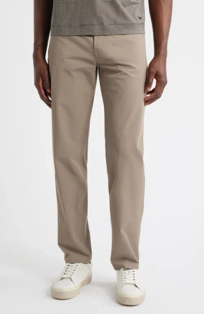 Emporio Armani Techno Five-pocket Straight Leg Stretch Twill Pants In Brown