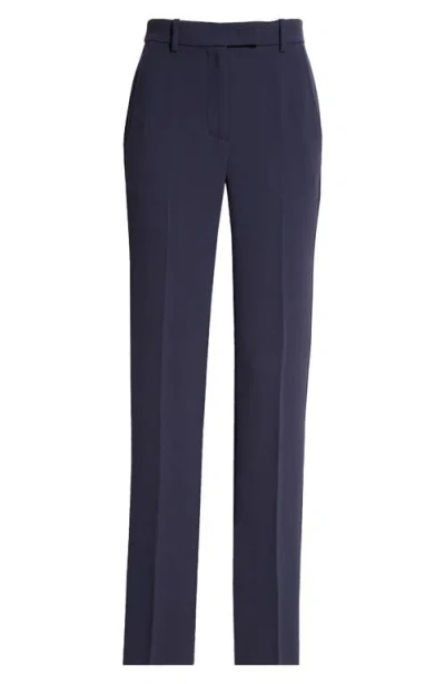 Emporio Armani Techno Gabardine Straight Leg Pants In Navy