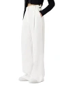 Emporio Armani Techno Wide Leg Trousers In Off White
