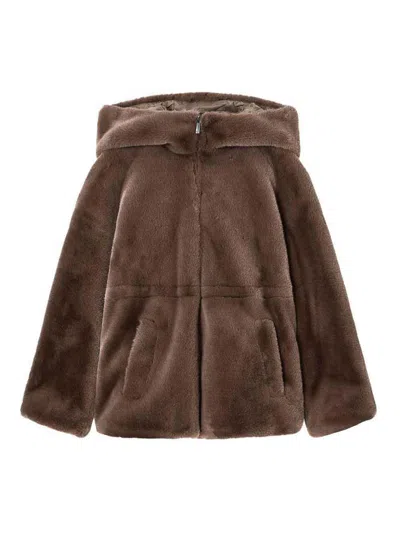 Emporio Armani Teddy Blouson Jacket In Gray