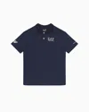Emporio Armani Kids' Tennis Pro Boy Polo Shirt In Ventus7 Technical Fabric In Navy Blue