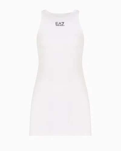 Emporio Armani Tennis Pro Dress In Ventus7 Technical Fabric In White