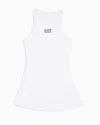 Emporio Armani Kids' Tennis Pro Girl Dress In Ventus7 Technical Fabric In White