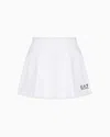 Emporio Armani Tennis Pro Mini Skirt In Ventus7 Technical Fabric In White