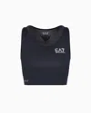 Emporio Armani Tennis Pro Sports Bra In Ventus7 Technical Fabric In Navy Blue
