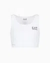 Emporio Armani Tennis Pro Sports Bra In Ventus7 Technical Fabric In White