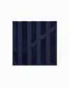 Emporio Armani Terrycloth Beach Towel With Oversized Eagle In Navy Blue