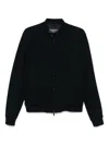 Emporio Armani Wool Blend Blouson Jacket In Black