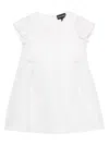 Emporio Armani Textured Bow-detail Dress In White