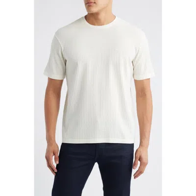 Emporio Armani Textured Cotton T-shirt In White