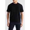 Emporio Armani Textured Cotton T-shirt In Black