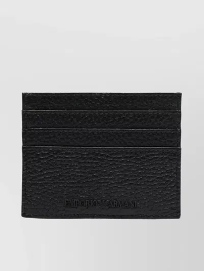 Emporio Armani Textured Finish Cardholder For Credit Cards