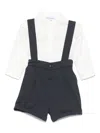 Emporio Armani Textured-finish Shorts Set In White