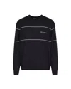 Emporio Armani Virgin-wool Jumper With Jacquard Logo In Black