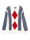 Emporio Armani Textured-knit Sweater In White