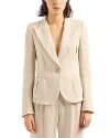 EMPORIO ARMANI TEXTURED LINEN BLEND BLAZER