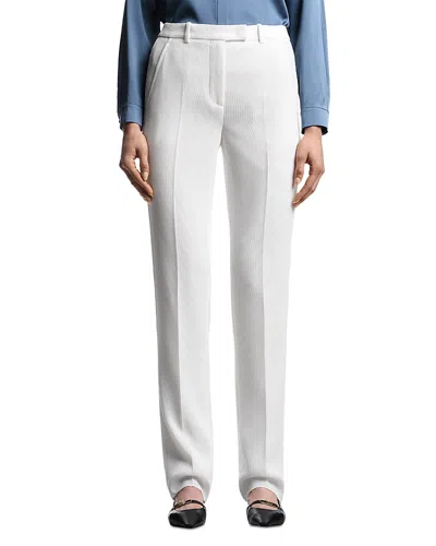Emporio Armani Textured Pants In White