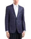 Emporio Armani Textured Pattern Blazer In Fancy Purple